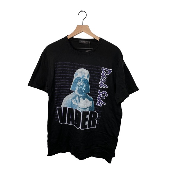 T-Shirt Junk Food Star Wars - Darth Vader - Taille L Homme - Noir Délavé Vintage - Neuf Avec Petit Défaut